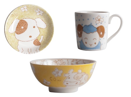 Animal Pattern Ceramic Series (Bowl, Cup & Dish)